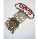 Central Asia stone set tribal necklace