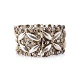 Silver panelled bracelet