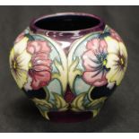 Moorcroft pottery vase - Pansies