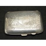 George V sterling silver cigarette case