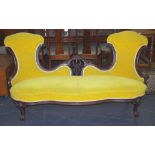 Victorian double spoon back sofa