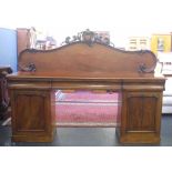 Victorian mahogany pedestal sideboard