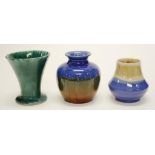 Three Regal Mashman Australian Pottery vases