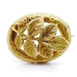 Antique Australian gold floral brooch