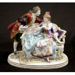 Capodimonte ceramic Courting Couple figure