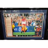 Framed coloured photograph Tony Lockett