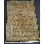 Fine weave silk blend rug