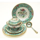 Antique five piece 'Java' pattern dinnerware