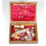 A group of jewellery and jewellery box