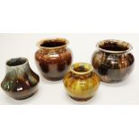 Four various Mashman Australian Pottery vases