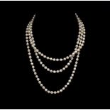 Akoya pearl opera length necklace