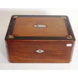 Vintage inlaid wood document box