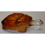 Lalique France crystal Caroline turtle figurine