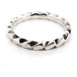 Modernist sterling silver "wave"bangle