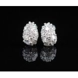 Diamond set 18ct white gold earrings