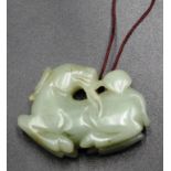 Chinese carved jade qilin