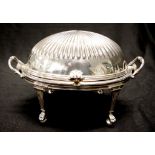 Vintage silver plate covered serving dish