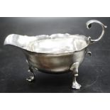 George II sterling silver gravy boat