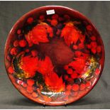Moorcroft pottery Flambe charger - Leaves & Fruit
