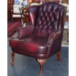 Chesterfield leather wingback chair