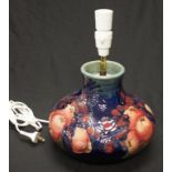 Moorcroft Pottery large lamp base - Finch Design