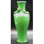 Chinese green ceramic dragon vase
