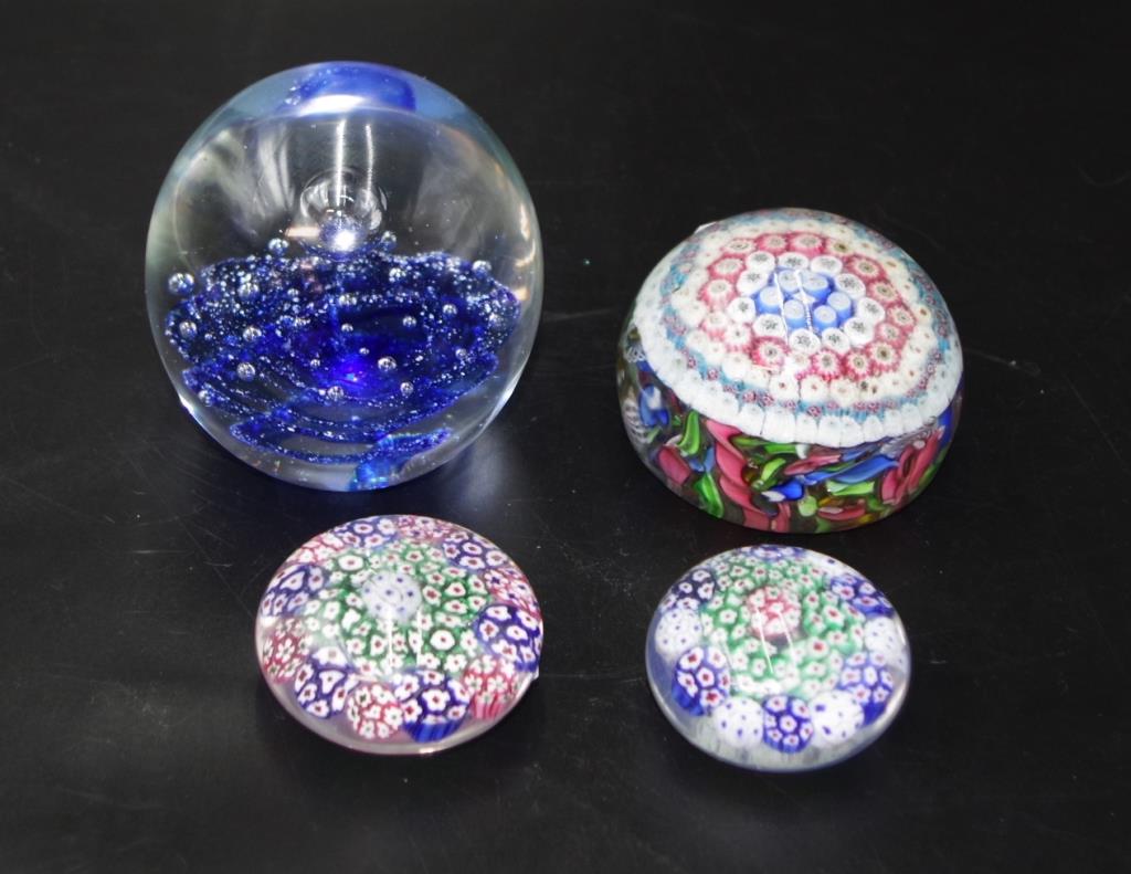 Three various millefiori glass paperweights - Image 5 of 5
