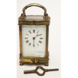 French brass cased carriage clock