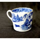 Antique English blue and white coffee can