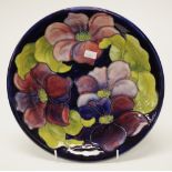 Moorcroft pottery plate - Anemone
