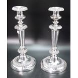 Pair of good Sheffield silver plate candlesticks