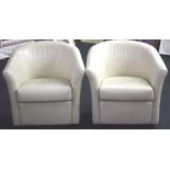Two contemporary tub chairs
