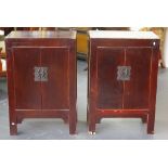 Two oriental lacquered cabinets