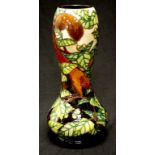 Moorcroft pottery vase - Squirrels