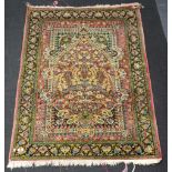 Fine weave silk blend rug