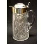 Good silver plate & crystal claret jug