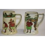 Two Royal Doulton golfing series tankards