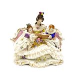 Good Dresden ceramic figure Mother & Children