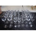 Good set thirty six Kosta Boda wine glasses