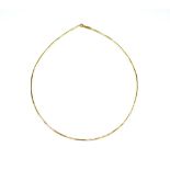 18ct yellow gold omega chain necklace