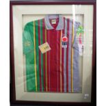 Framed original shirt of Brian Lara