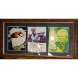 Framed coloured photographs of Greg Norman