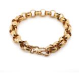 A good 9ct rose gold belcher chain bracelet