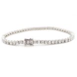 5.72ct diamond and 18ct white gold tennis bracelet