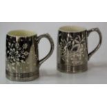 Keith Murray design platinum lustre half pint mugs