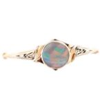 Australian opal and rose gold bangle c.1930s