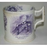 English William IV & Queen Adelaide coronation mug