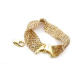 18ct tri colour gold mesh bracelet