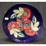 Moorcroft Pottery plate - Pohutukawa