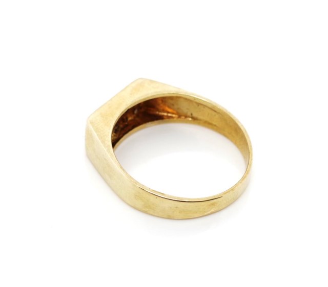 Diamond set 9ct yellow gold ring - Image 4 of 4